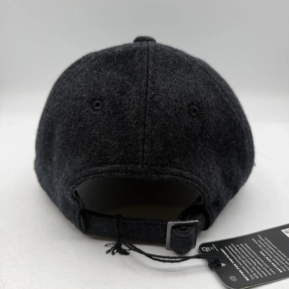 Allbirds The Cap Hat‎ Strapback Adjustable Natural Black Wool Blend Unisex OSFM